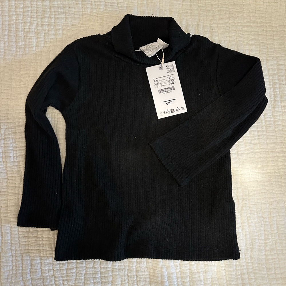 💫 3 for $20 !! NWT zara kids black ribbed turtleneck